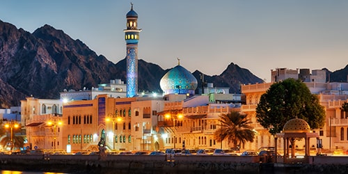 دبي - مسقط تذاكر طيران مدينة